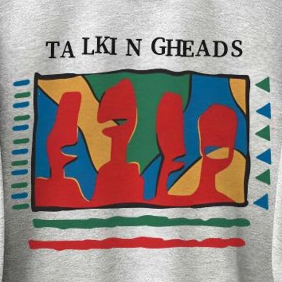 Vintage 90s Talking Heads Rock Band Unisex Sweatshirt, Talking Heads shirt grey - Picture 2 of 3